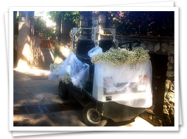 Electric cart for wedding in Capri